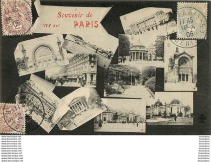PARIS VIIIe ARRONDISSEMENT  SOUVENIR DE PARIS 1906