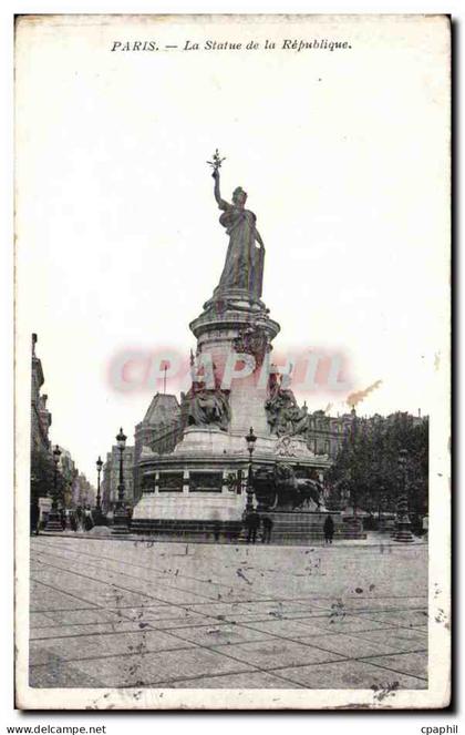 CPA Paris Statue de la Republique
