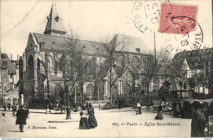 Paris CPA Eglise Saint medard