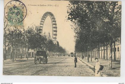 PARIS - VIIème arrondissement - L'Avenue de Suffren (avec la Grande Roue )