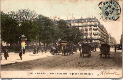 (17/09/25) 75-CPA PARIS - 9ème ARRONDISSEMENT - RUE LAFAYETTE - SQUARE MONTHOLON