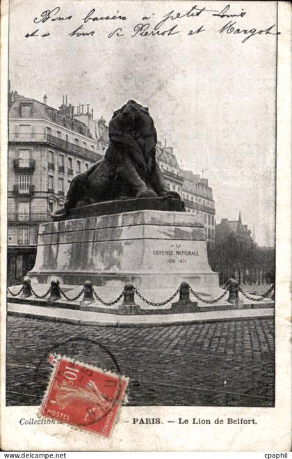 Paris - 14 - Le Lion de Belfort - CPA