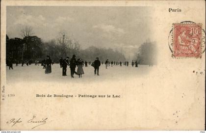 75 - PARIS - arrondissement 16 - Bois de Boulogne - patinage