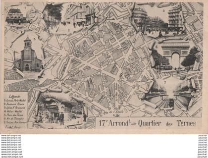 X19-75) PARIS 17° ARRONDISSEMENT - QUARTIER DES TERNES  - ( 2 SCANS )