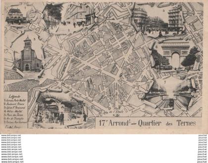 X19-75) PARIS 17° ARRONDISSEMENT - QUARTIER DES TERNES  - ( 2 SCANS )