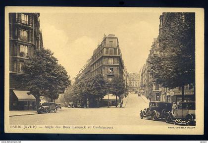 cpa du 75  Paris 18è angle des rues Lamarck et Caula incourt  YN44