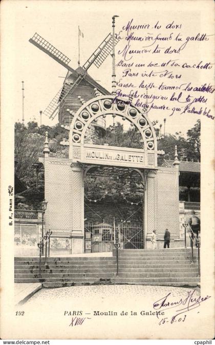 Paris - 18 - Moulin de la Galette - windmill - muehle - CPA