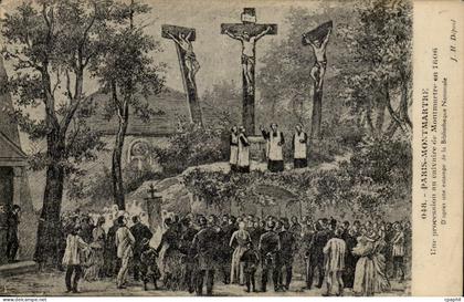 Paris - 18 - Une Procession au Calvaire de Montmartre en 1806 - CPA