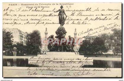 Paris - 20 - Place de la Nation - Monument du Triomphe de la Republique - CPA