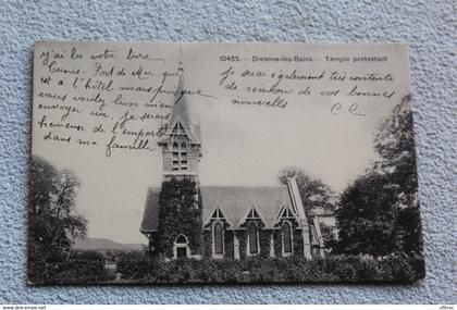Cpa 1911, Divonne les bains, temple protestant, Ain 01