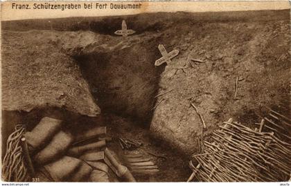 CPA Douaumont - Franz. Schutzengraben bei Fort Douaumont (1036625)