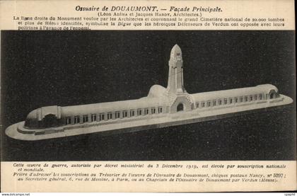 CPA Ossuaire de Douaumont Facade principale