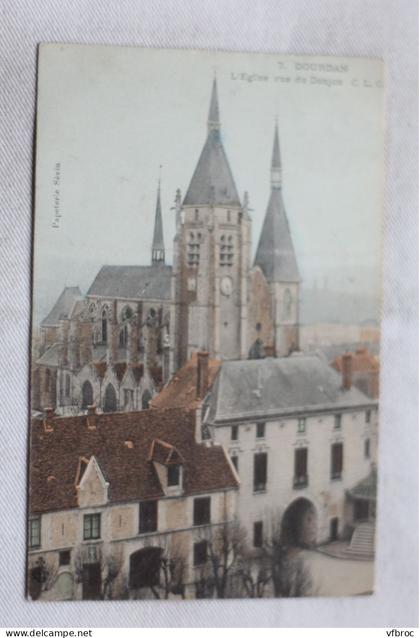Dourdan, l'église vue du donjon, Essonne 91