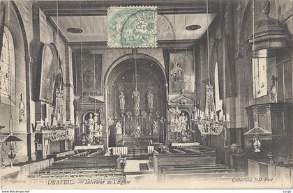 CPA Draveil Intérieur de l'Eglise