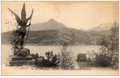 74 DUINGT (envs Seynod) Lac Annecy, St Michel et Chateau, ed Gardet 162, 1917