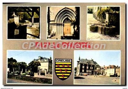 CPSM DUN-LE-PALESTEL lavoir église mairie école Poste