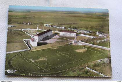 Cpm, Dun sur Auron, le collège et le stade, Cher 18