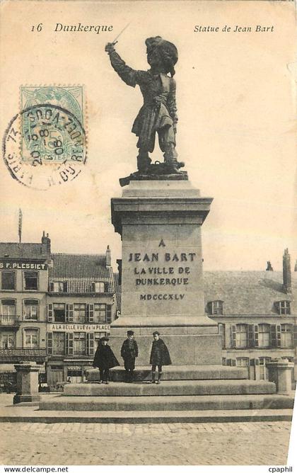 CPA Dunkerque Statue de Jean Bart