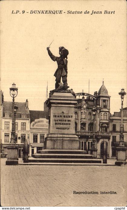 Dunkerque - Statue de Jean Bart - CPA