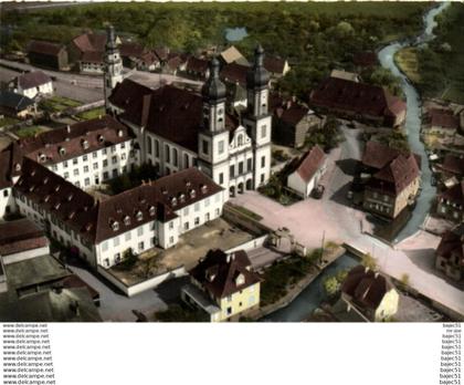 1 cpsm Ebersmunster - église Abbatiale et couvent - vue aérienne