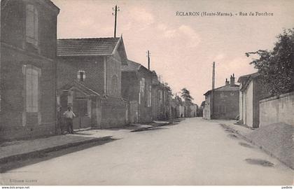 carte postale 52. Eclaron Braucourt Sainte Liviere  rue de Ponthon   très beau plan