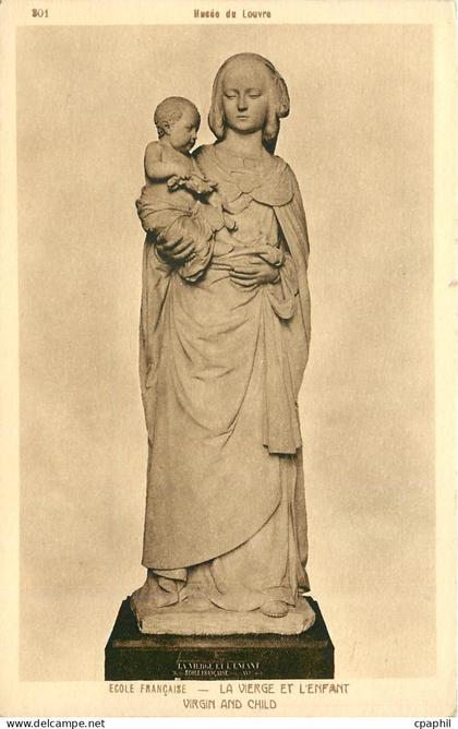 CPA Ecole Francise l vierge et l'Enfant virgin and child