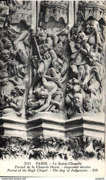 CPA Paris La Sainte Chapelle Portail de la Chapelle Haute