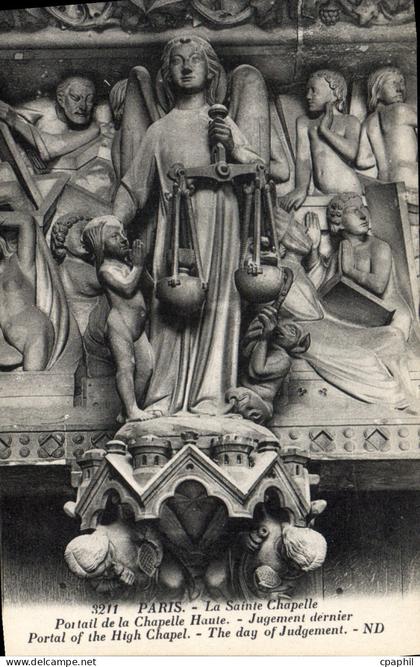 CPA Paris La Sainte Chapelle Portail de la Chapelle Haute