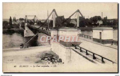 CPA Elbeuf Le Pont Suspendu