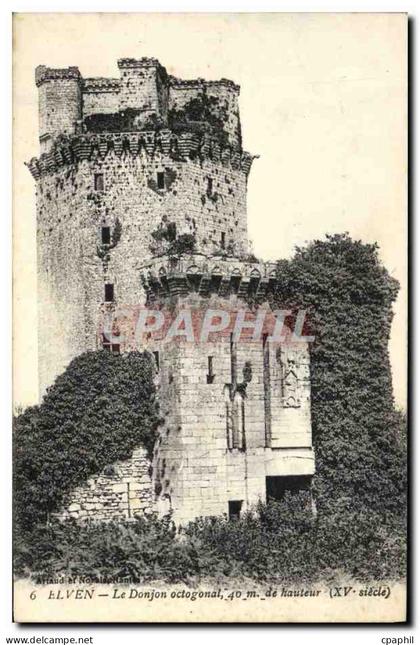 CPA Elven Le Donjon Octogonal