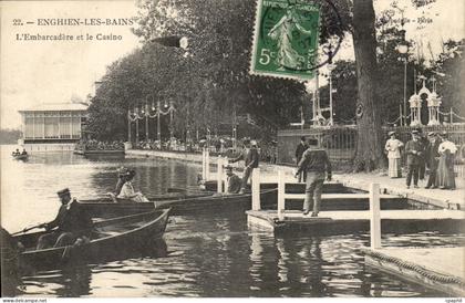 Enghien les Bains CPA L'embarcadere et le casino