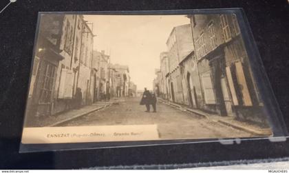 carte  postale   ENNEZAT  grande rue