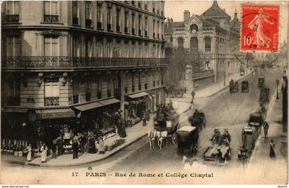 CPA PARIS 8e Rue de Rome et College Chaptal (258766)
