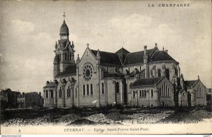 CPA Epernay Eglise Saint Pierre Saint Paul