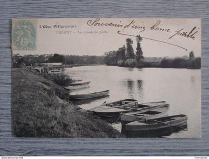 cpa Eragny(95)les canots de pêche