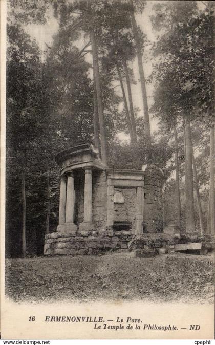 CPA Ermenonville (Oise) La Pare Le Temple de la Philosophie ND