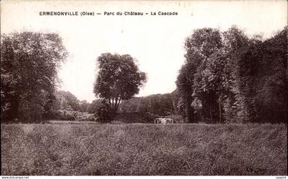 CPA Ermenonville (oise) Parc du Chateau La Cascade