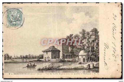 CPA Ermenonville (XVIII siecle) Vue du jardin Anglais avec un moulin a