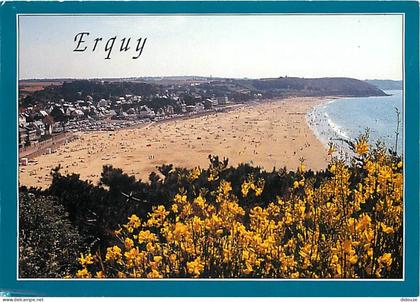 Carte Postale - 22 - Erquy - La plage de Caroual - Flamme Postale de Erquy - CPM - Voir Scans Recto-Verso - Poscard - Ca