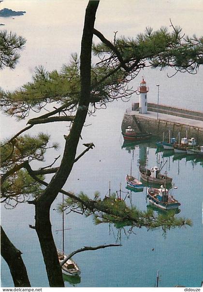 Carte Postale - 22 - Erquy - Le port à travers les arbres - Bateaux - Flamme Postale de Erquy - CPM - Voir Scans Recto-V