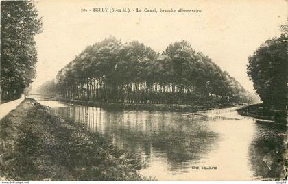 CPA Esbly S et M le Canal branche alimantaire