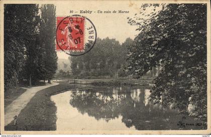 CPA Esbly un coin de Marne