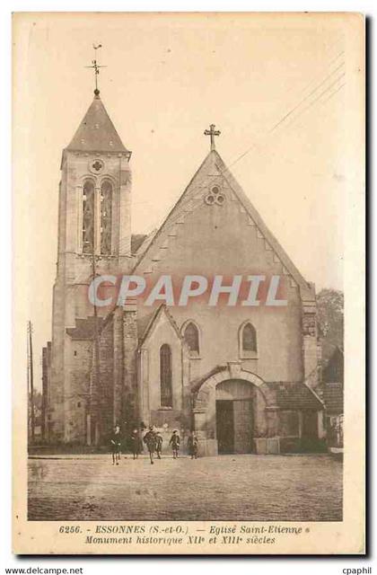 CPA Essonnes S et O Eglise Saint Etienne Monument historique
