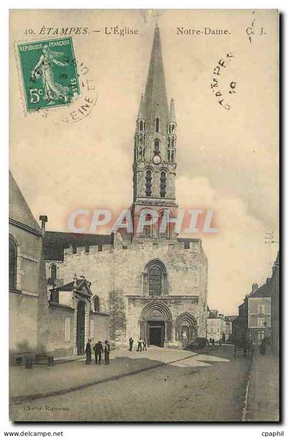 CPA Etampes l'Eglise Notre Dame