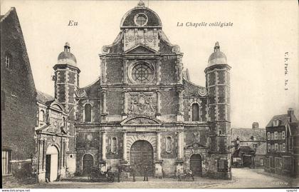 CPA Eu la chapelle Collegiale