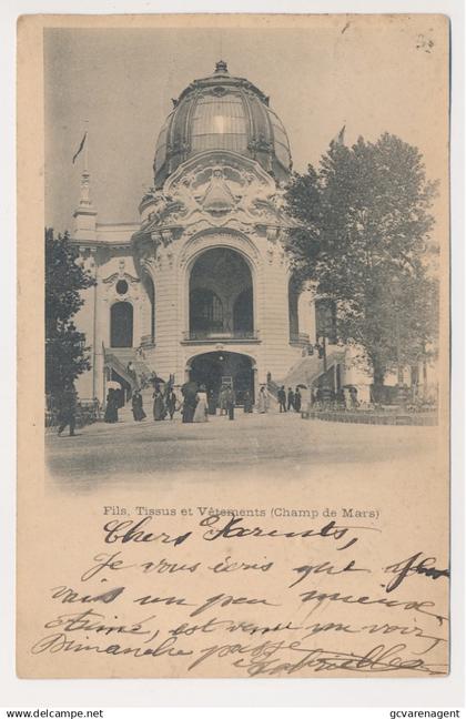 FILS TISSUS ET VETEMENTS AU CHAMP DE MARS