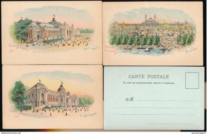 PARIS. EXPOSITION UNIVERSELLE 1900.  5 CARTES.