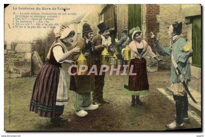 CPA Falaise La lanterne du gars de Falaise Folklore Costume