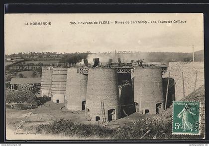 CPA Flers, Mines de Larchamp, Les Fours de Grillage