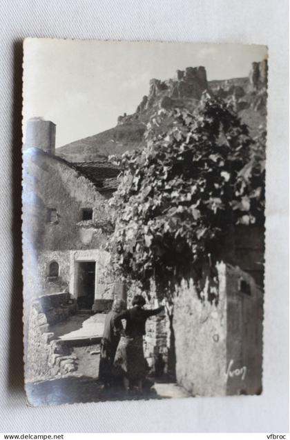 Cpm, Florac, un coin de la vieille ville et le rocher de Rochefort, Lozère 48